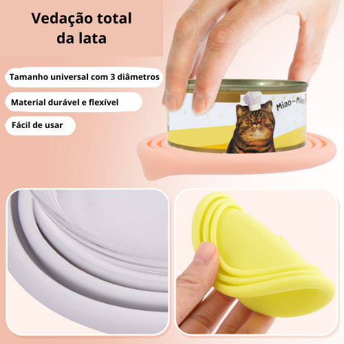 Kit tampas e espátulas para enlatados